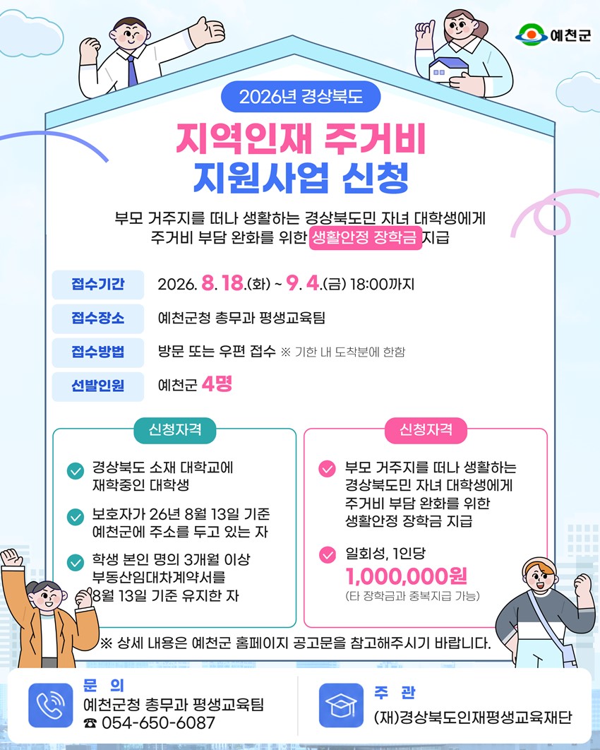 1.2026년 경상북도 지역인재 주거비 지원사업 신청안내